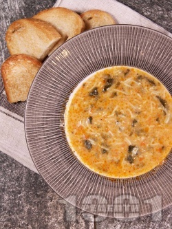 Вкусна спаначена супа с фиде и застройка от кисело мляко и яйце - снимка на рецептата Вкусна спаначена супа с фиде и застройка от кисело мляко и яйце - снимка на рецептата